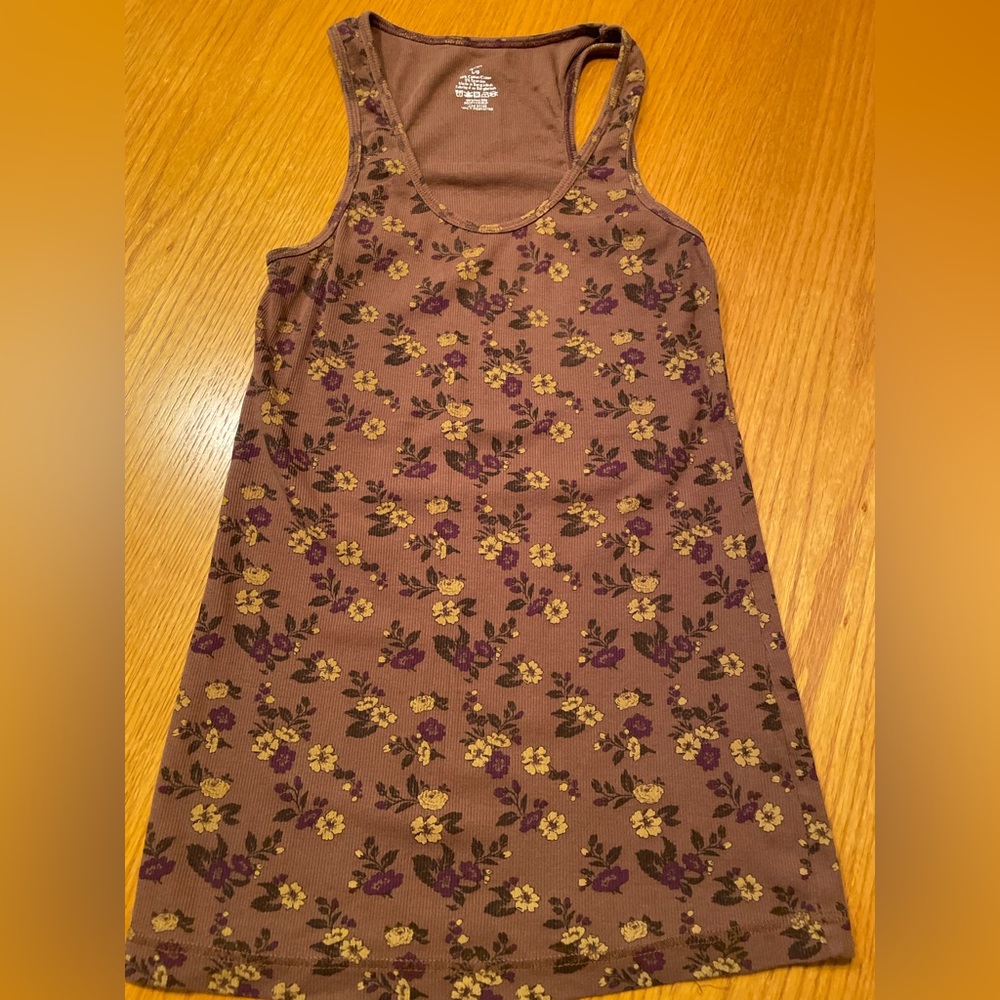 Urban Outfitters Brown Floral Tank Top
